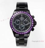 Noob Factory 4130 Rolex Daytona Blaken 'Black Venom' 40 Watch Pink Diamond DLC Case